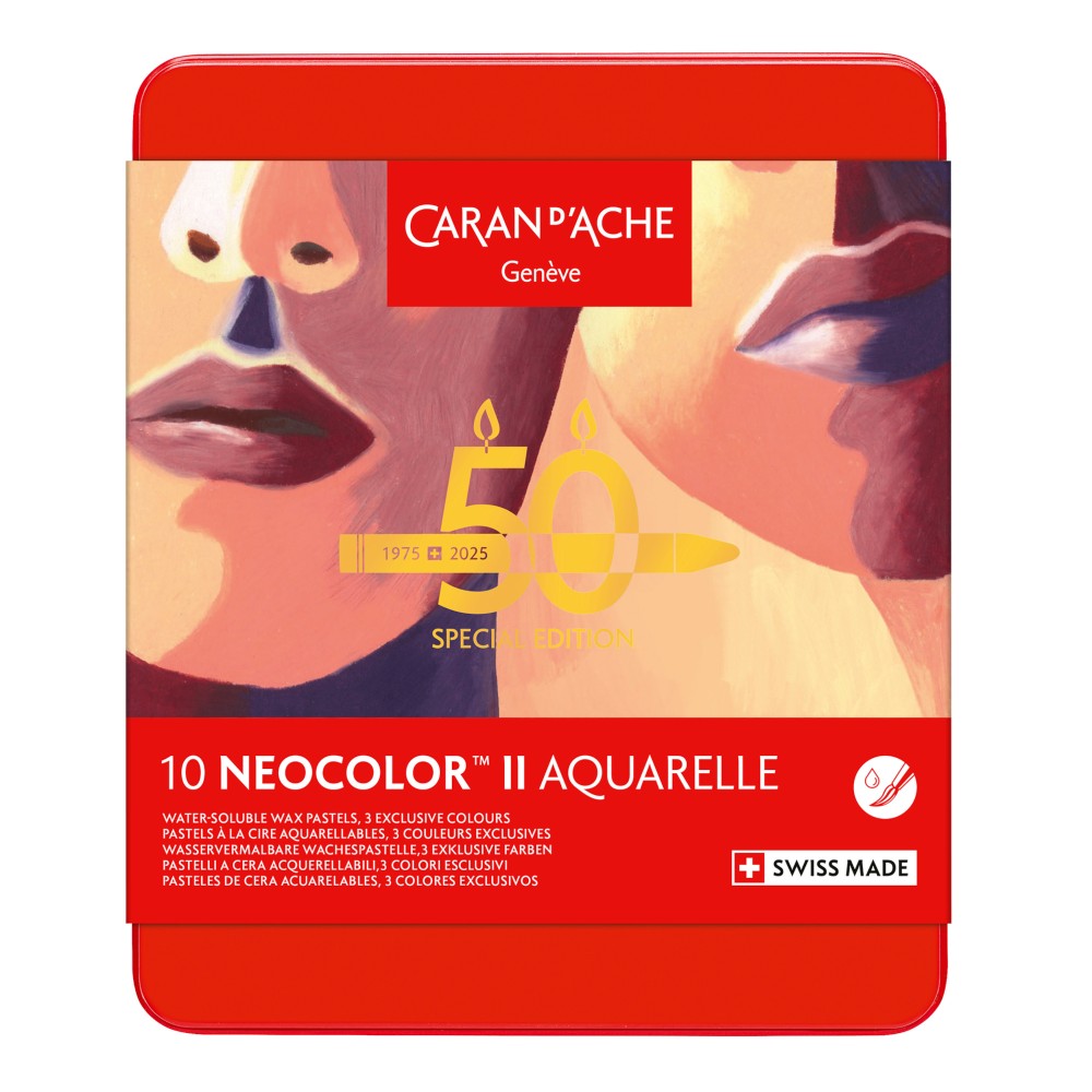 Neocolor II Portrait water-soluble wax pencils set - Caran d'Ache - 10 pcs.