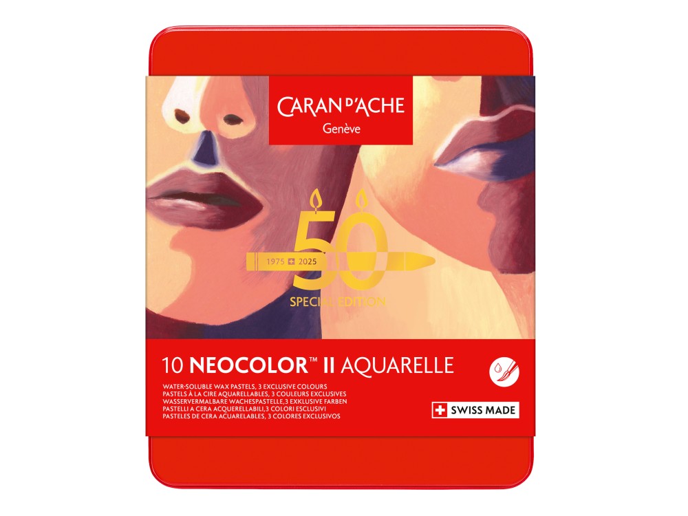 Neocolor II Portrait water-soluble wax pencils set - Caran d'Ache - 10 pcs.