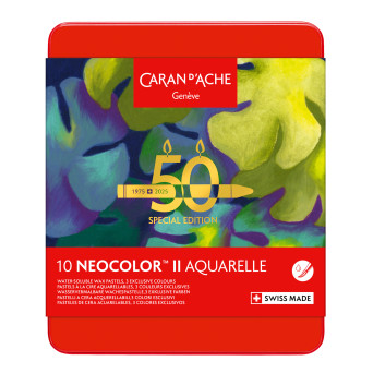 Neocolor II Lush water-soluble wax pencils set - Caran d'Ache - 10 pcs.