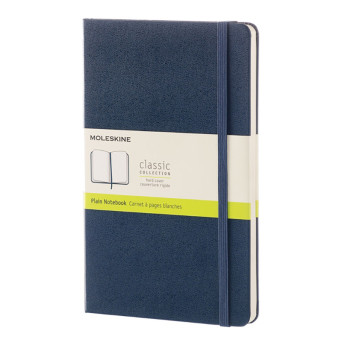 Notatnik gładki Classic 13 x 21 cm - Moleskine - granatowy twarda okładka