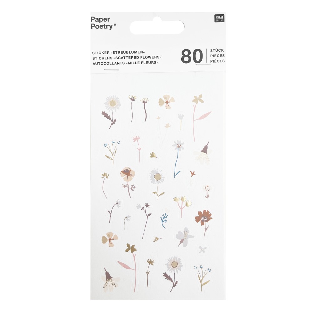 Scattered Flowers stickers - Rico Design - 80 pcs.