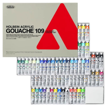 Set of Acryla Gouache paints - Holbein - 109 colors x 20 ml