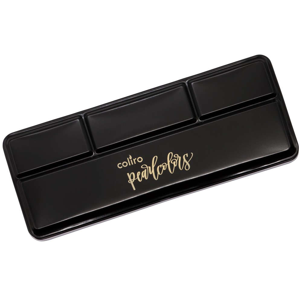 Pojemnik metalowy na 12 farb - Coliro Pearl Colors - czarny