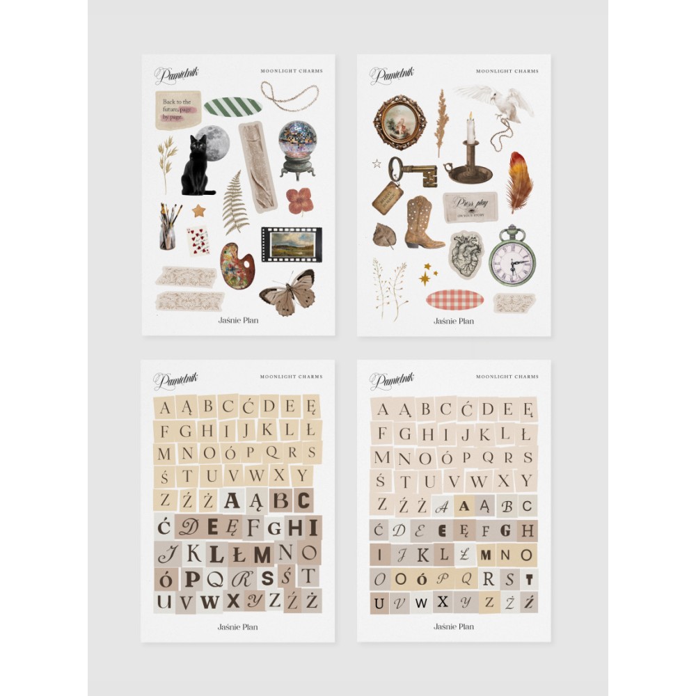 Diary stickers Moonlight Charms - Jaśnie Plan