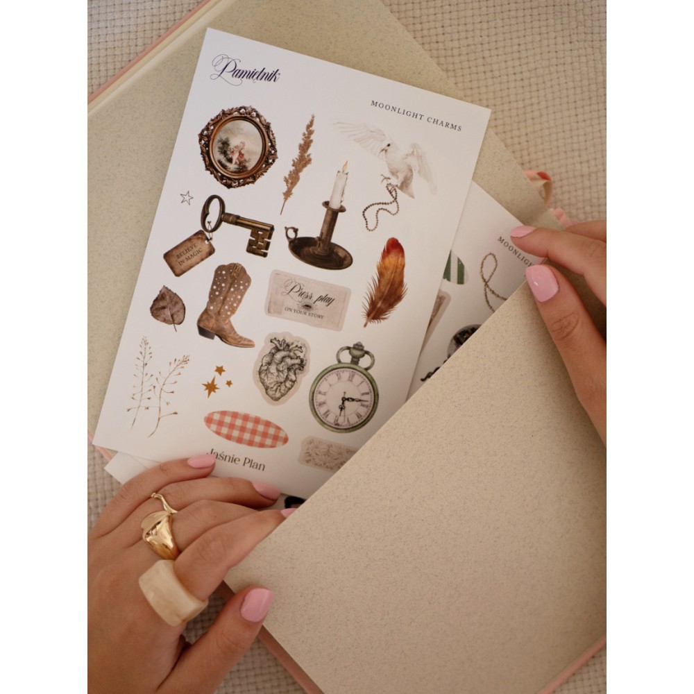 Diary stickers Moonlight Charms - Jaśnie Plan