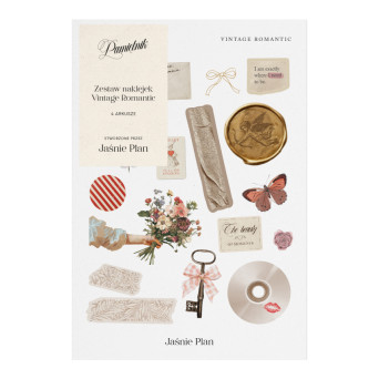 Diary stickers Vintage Romantic - Jaśnie Plan