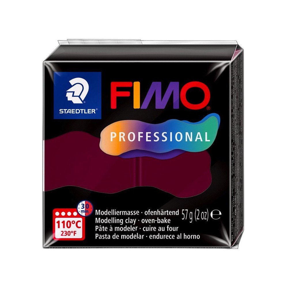 Masa termoutwardzalna Fimo Professional - Staedtler - bordowa, 57 g