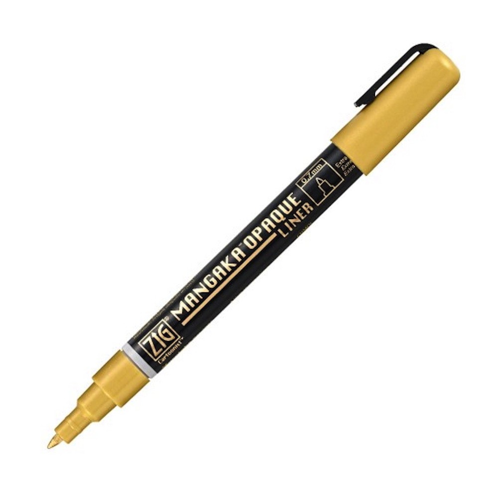 ZIG Cartoonist Mangaka Opaque Liner pen - Kuretake - Gold, 0,7 mm
