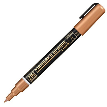 Pisak ZIG Cartoonist Mangaka Opaque Liner - Kuretake - miedziany, 0,7 mm