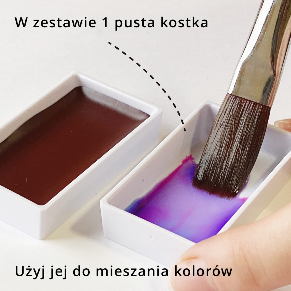 Zestaw farb akwarelowych Gansai Tambi Granulating 2 - Kuretake - 5 kolorów