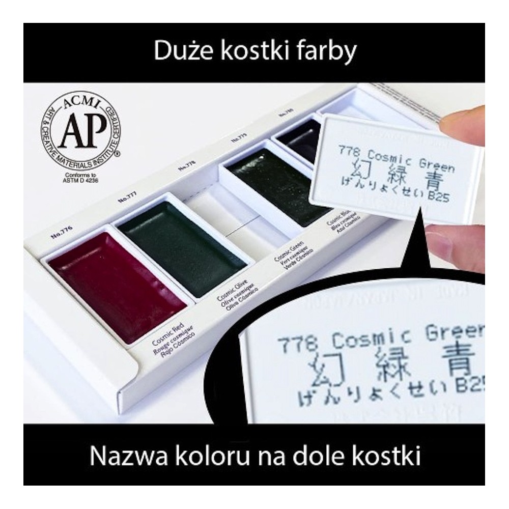 Zestaw farb akwarelowych Gansai Tambi Granulating 2 - Kuretake - 5 kolorów
