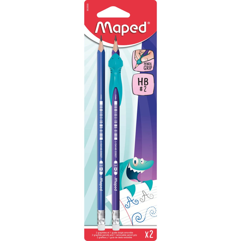 Set of pencils with ergonomic grip Kidy Learn - Maped - HB, 2 pcs.