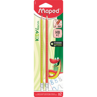 Set of pencils with eraser Kidy Learn - Maped - HB, 2 pcs.