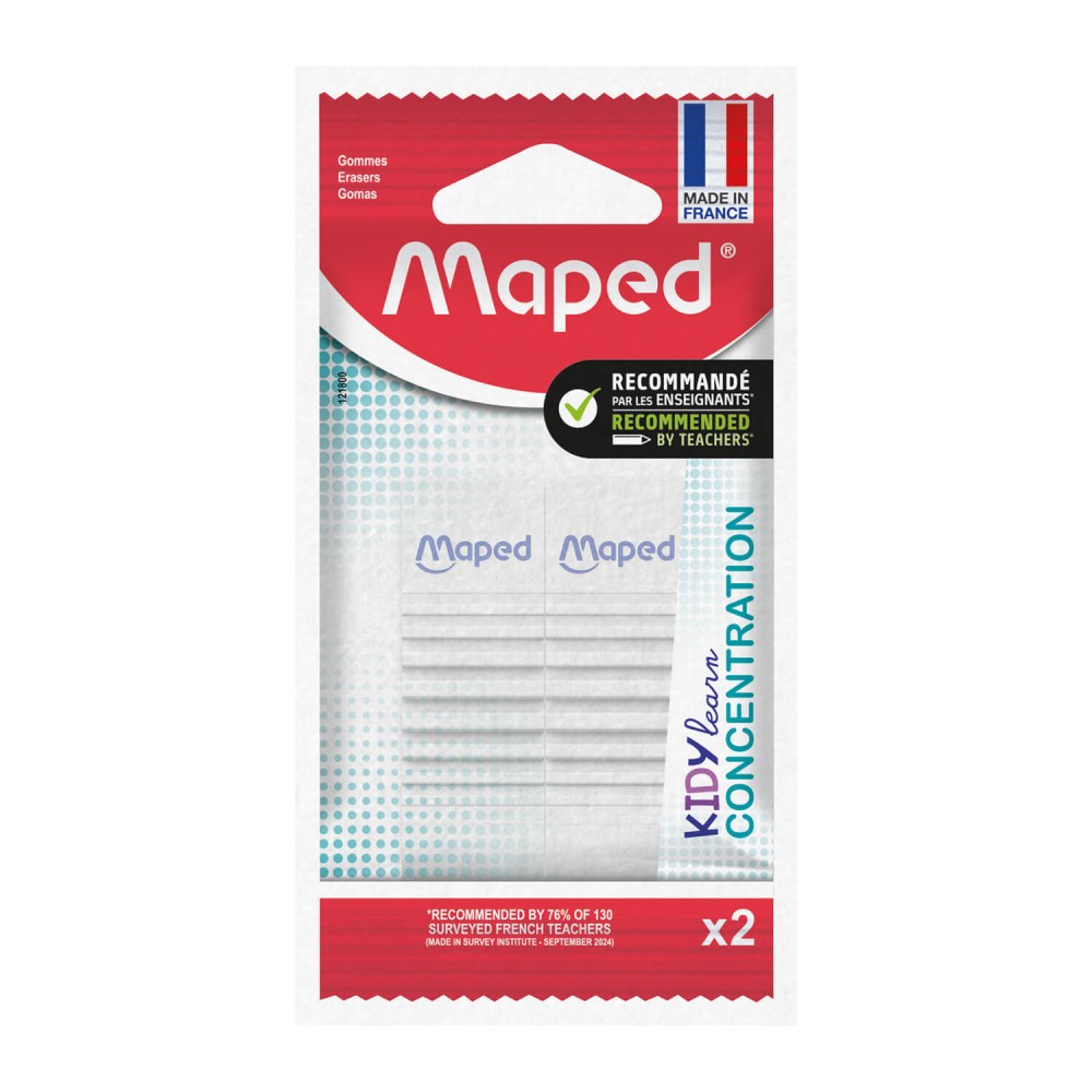 Zestaw gumek ołówkowych Kidy Learn Concentration - Maped - 2 szt.