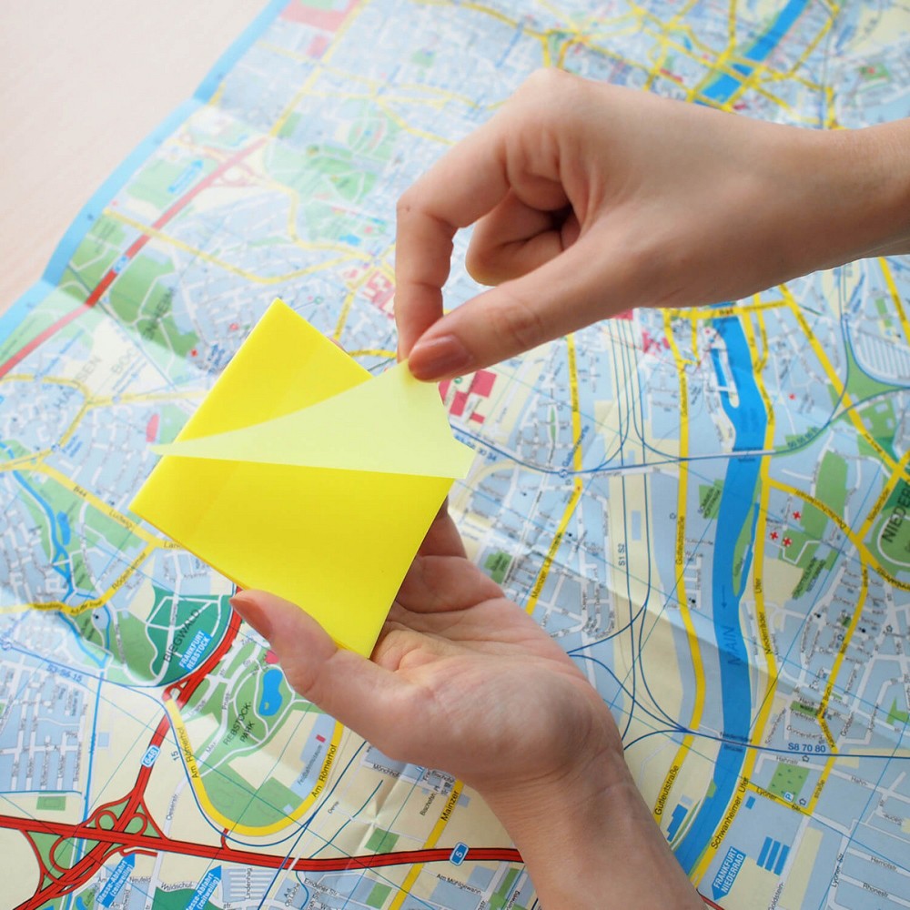 See through sticky notes Stick'N - yellow, 7,6 x 7,6 cm, 50 pcs.