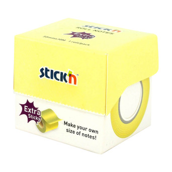 Karteczki samoprzylepne na rolce Stick'N - żółte, 5 cm x 10 m