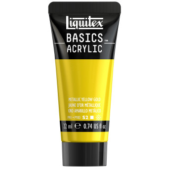 Farba akrylowa Basics Acrylic - Liquitex - 343, Metallic Yellow Gold, 22 ml