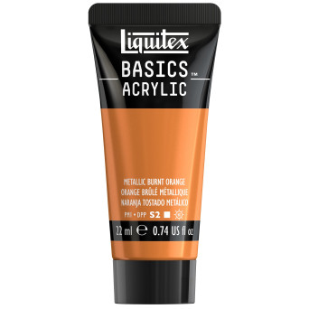 Farba akrylowa Basics Acrylic - Liquitex - 344, Metallic Burnt Orange, 22 ml