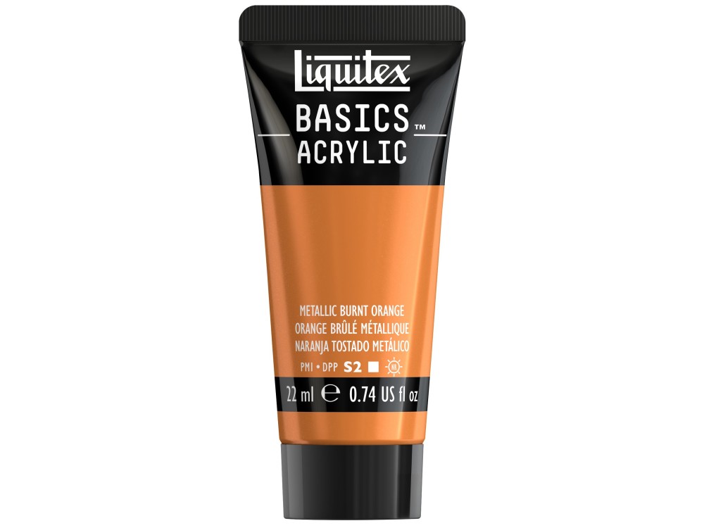 Farba akrylowa Basics Acrylic - Liquitex - 344, Metallic Burnt Orange, 22 ml