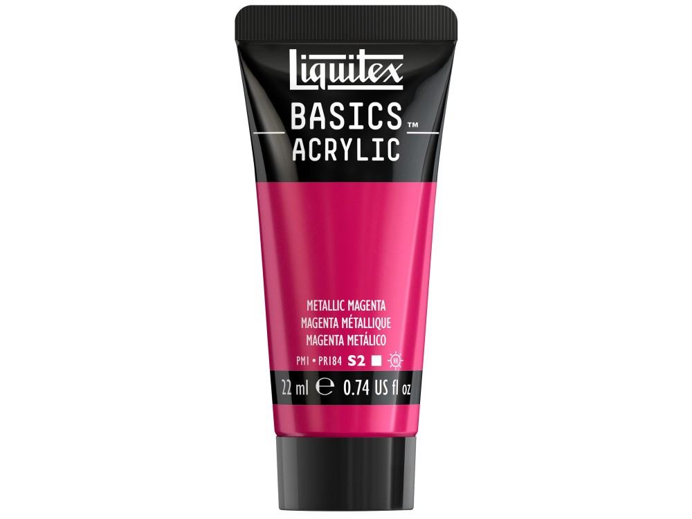 Basics Acrylic paint - Liquitex - 342, Metallic Magenta, 22 ml