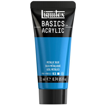 Basics Acrylic paint - Liquitex - 341, Metallic Blue, 22 ml