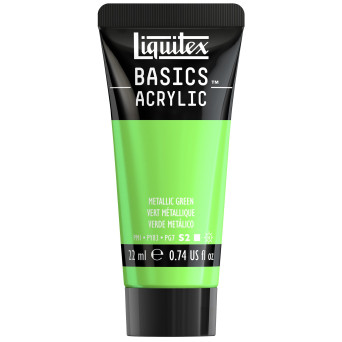 Basics Acrylic paint - Liquitex - 346, Metallic Green, 22 ml