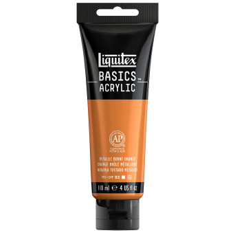 Farba akrylowa Basics Acrylic - Liquitex - 344, Metallic Burnt Orange, 118 ml