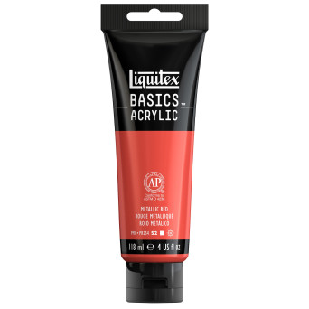Farba akrylowa Basics Acrylic - Liquitex - 345, Metallic Red, 118 ml