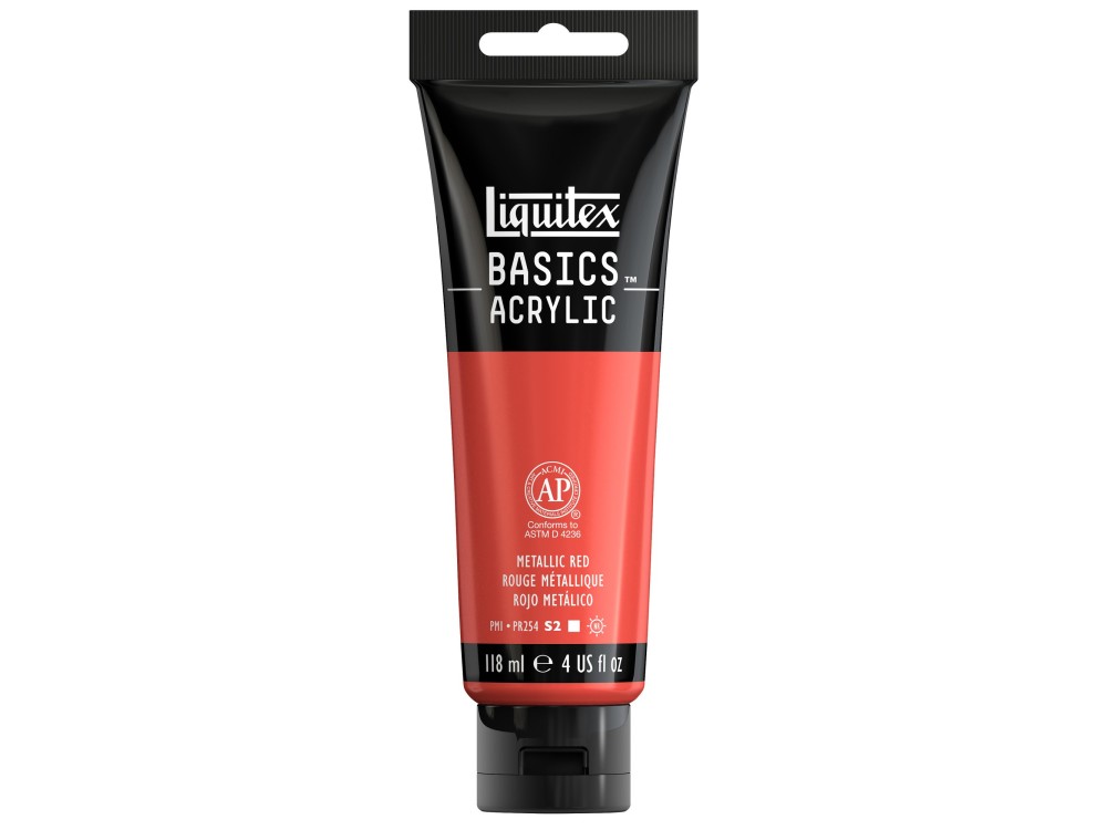 Basics Acrylic paint - Liquitex - 345, Metallic Red, 118 ml