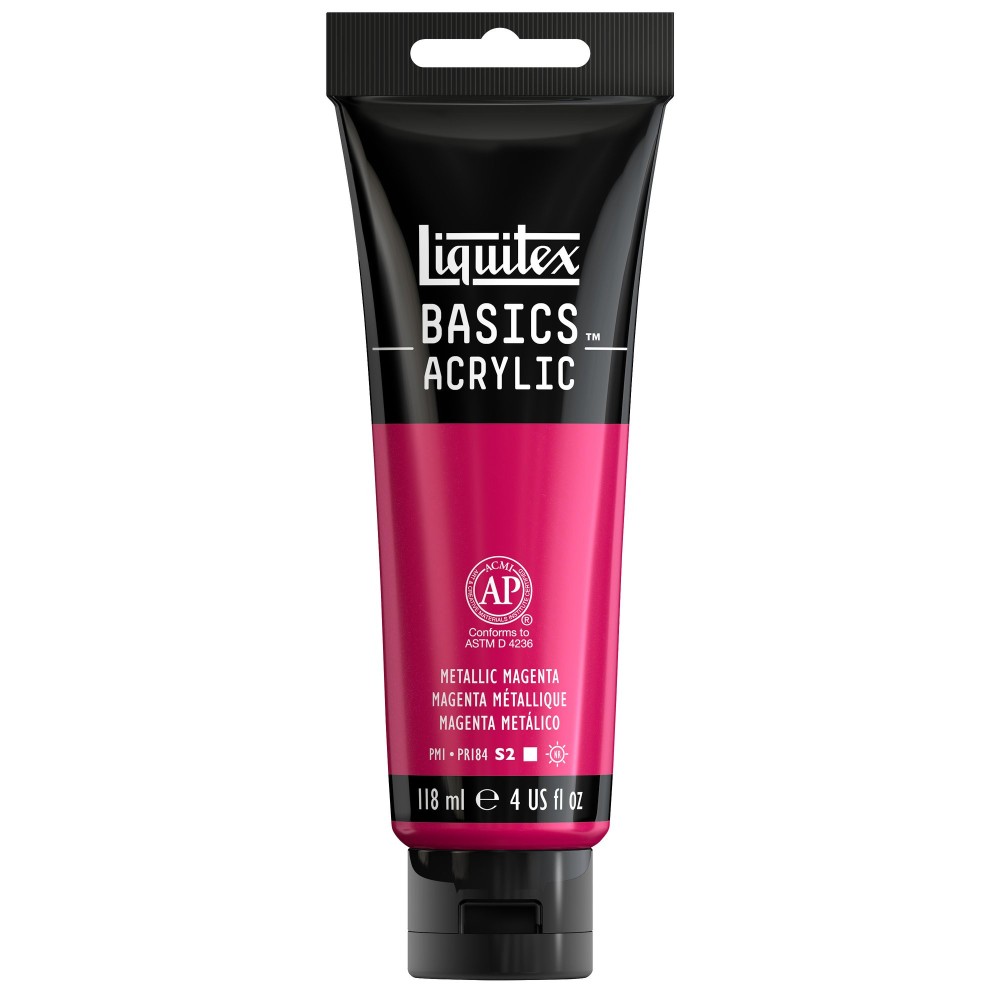 Farba akrylowa Basics Acrylic - Liquitex - 342, Metallic Magenta, 118 ml