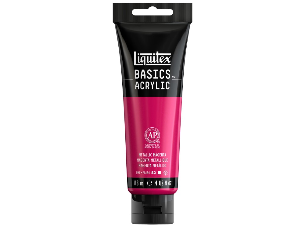 Farba akrylowa Basics Acrylic - Liquitex - 342, Metallic Magenta, 118 ml