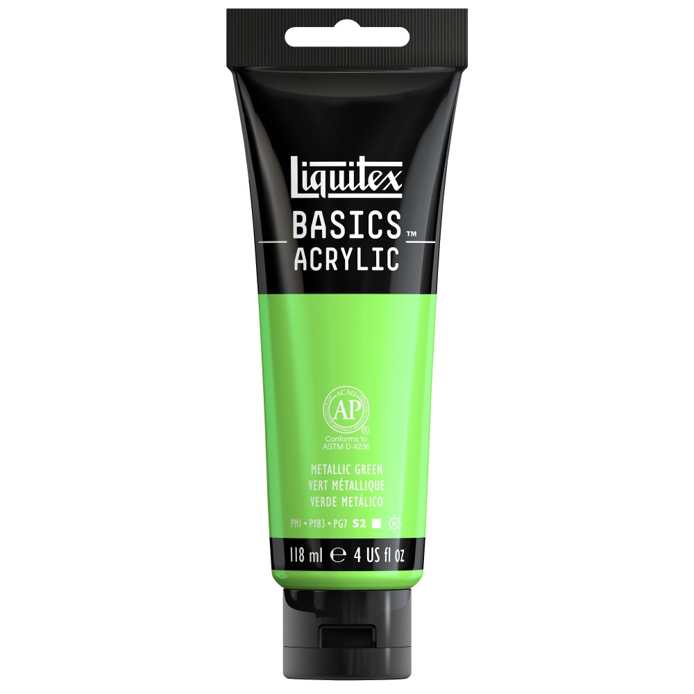 Farba akrylowa Basics Acrylic - Liquitex - 346, Metallic Green, 118 ml