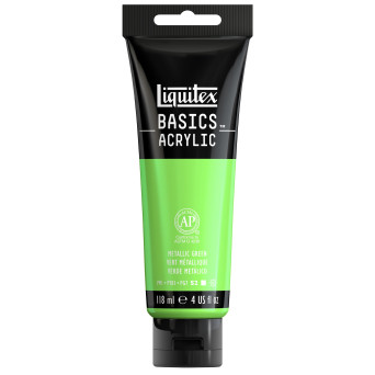 Basics Acrylic paint - Liquitex - 346, Metallic Green, 118 ml