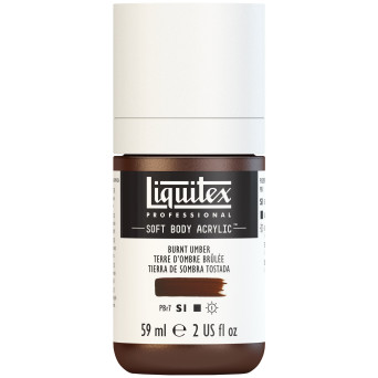 Farba akrylowa Soft Body - Liquitex - Burnt Umber, 59 ml