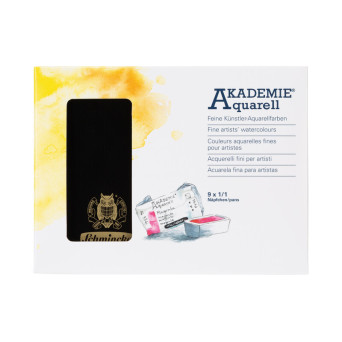 Set of Akademie Aquarell watercolor paints - Schmincke - 9 pcs.