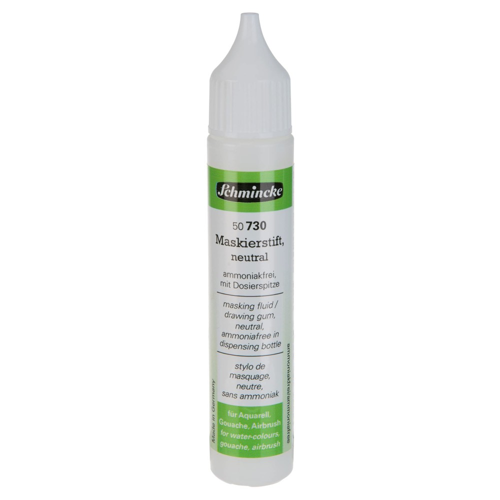 Pisak z płynem maskującym do akwareli - Schmincke - biały, 25 ml
