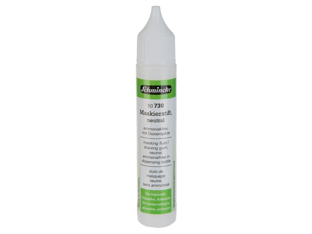 Pisak z płynem maskującym do akwareli - Schmincke - biały, 25 ml