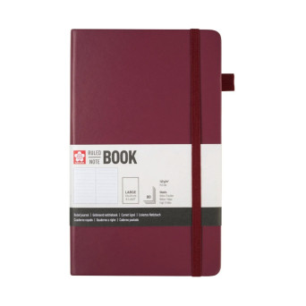Ruled Notebook 13 x 21 cm - Sakura - Mulberry, hardcover, 140 g/m2