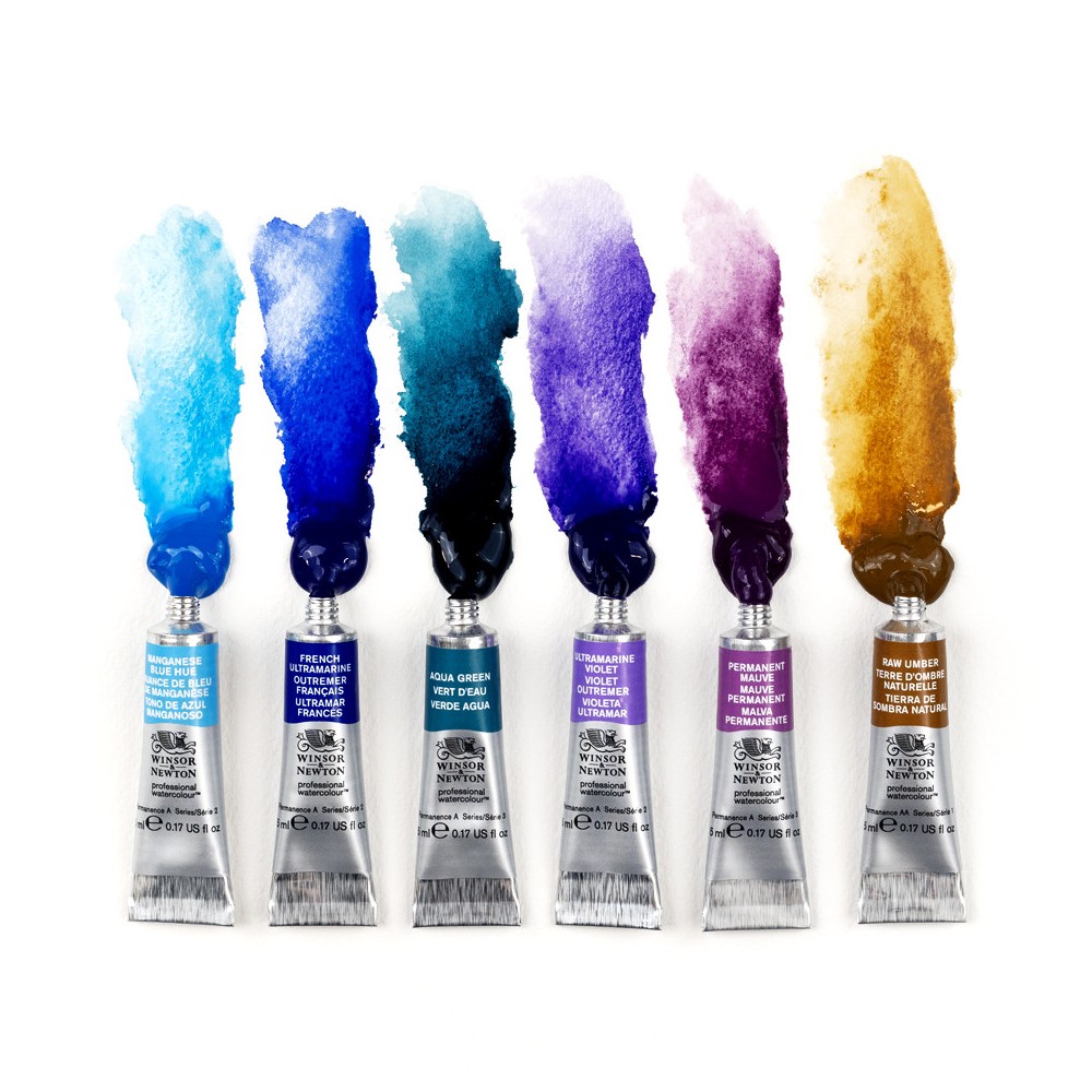 Professional Watercolor Granulating Set - Winsor & Newton - 6 x 5 ml