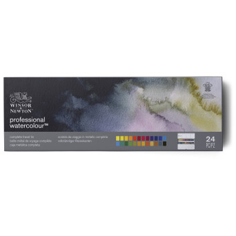 Zestaw akwareli Professional w półkostkach - Winsor & Newton - 24 szt.