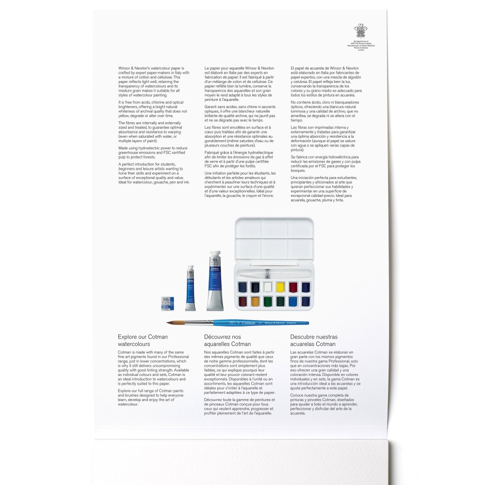 Watercolour paper pad A4 Jumbo - Winsor & Newton - cold press 300 g 50 sheets