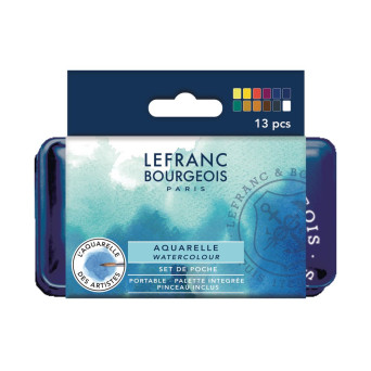 Watercolor half-pans set - Lefranc & Bourgeois - 13 pcs.