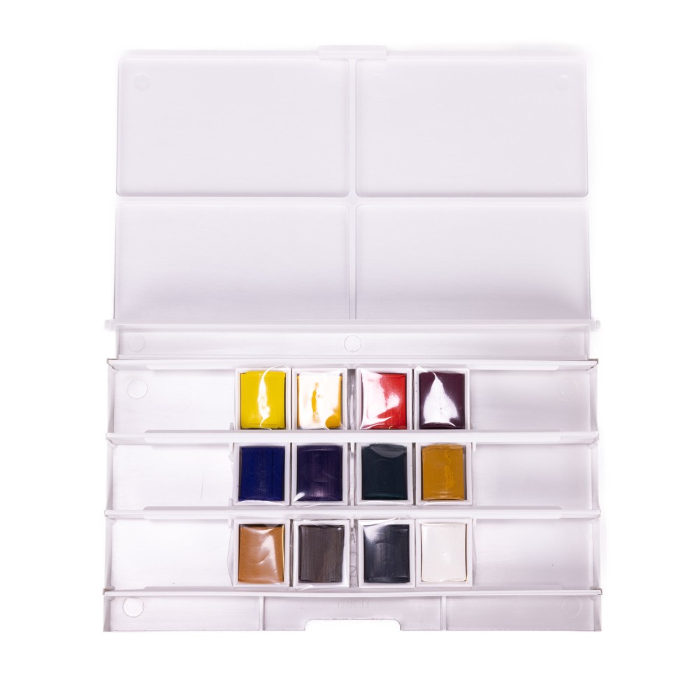 Watercolor half-pans set - Lefranc & Bourgeois - 12 pcs.