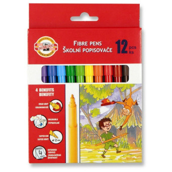 Set of Fibre Pens Koh-I-Noor 12 pcs