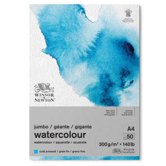 Blok do akwareli A4 Jumbo - Winsor & Newton - cold press 300 g 50 ark.