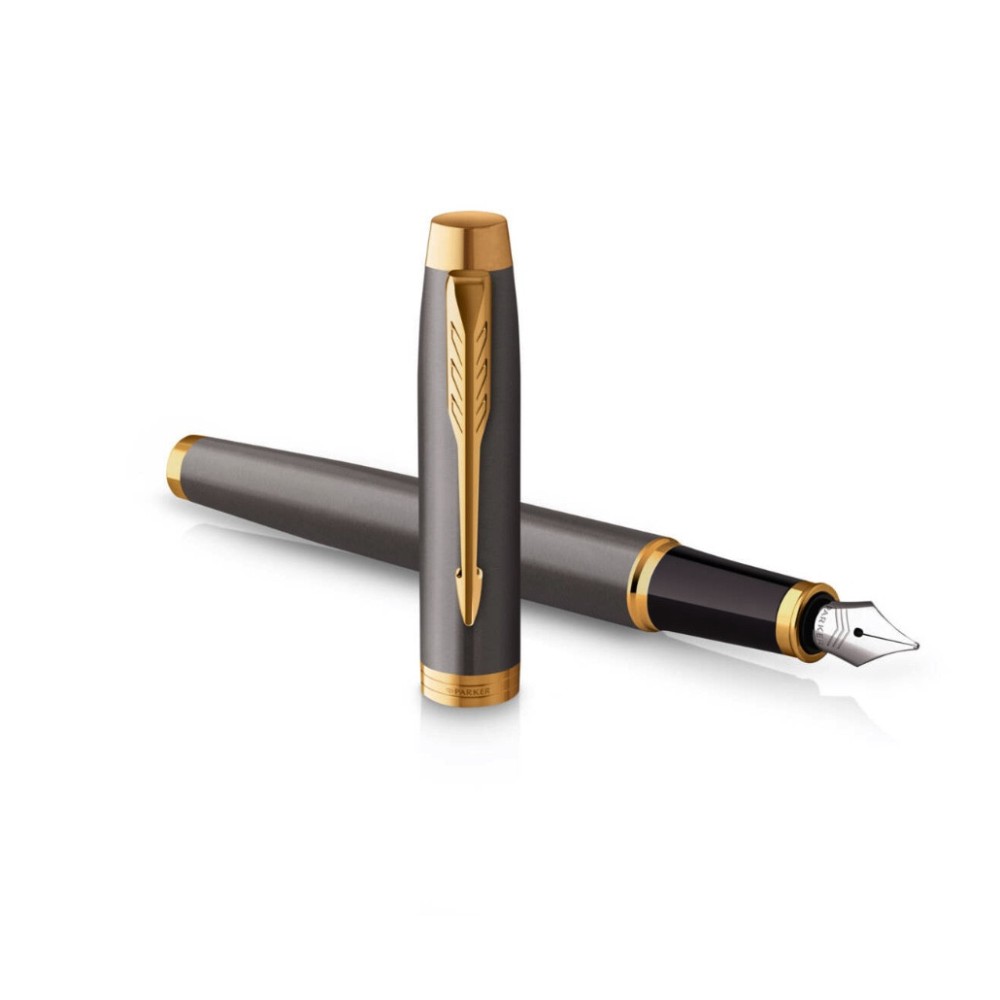 Pióro wieczne IM w etui - Parker - Grey Core & Gold Trim, F