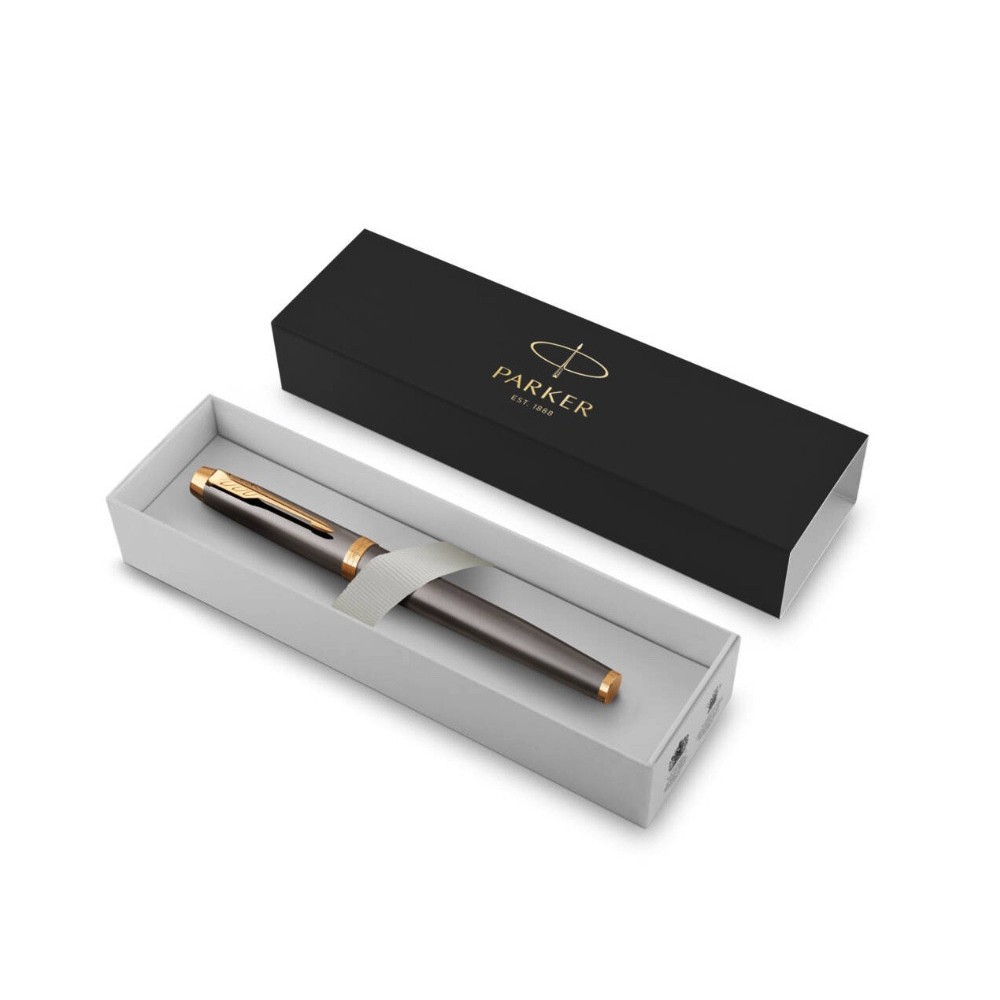 Pióro wieczne IM w etui - Parker - Grey Core & Gold Trim, F