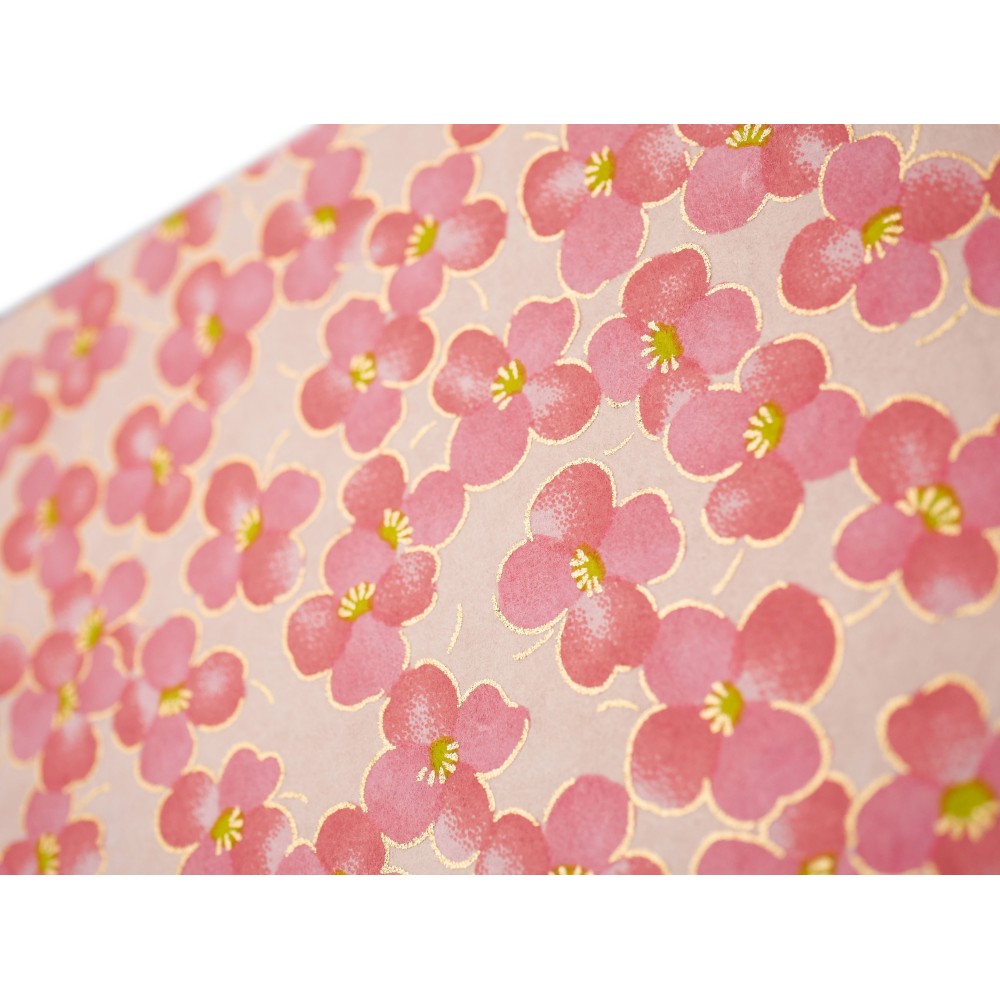 Notes harmonijkowy Goshuincho 12,5 x 18 cm - Kuretake - Pink, twarda okładka, 95 g/m²