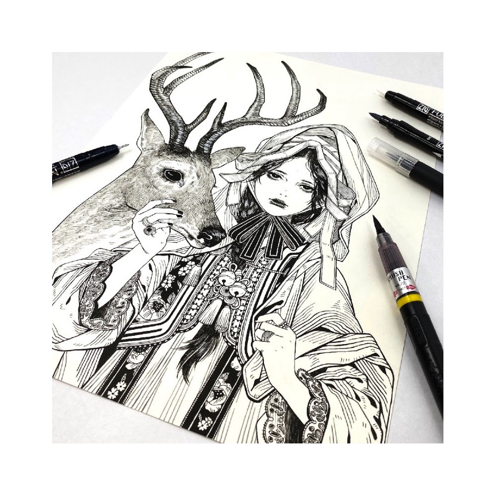 Zestaw do ilustracji Illustration Basic Set 2 Inktober 2025 - Kuretake - 5 szt.