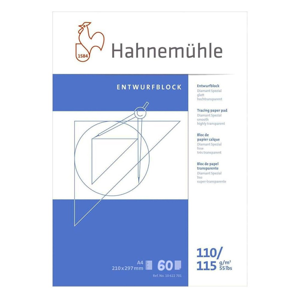 Kalka kreślarska w bloku - Hahnemühle - A4, 110 g, 60 ark.